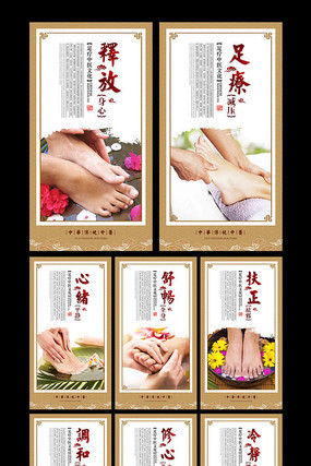 中医足疗文化展板设计
